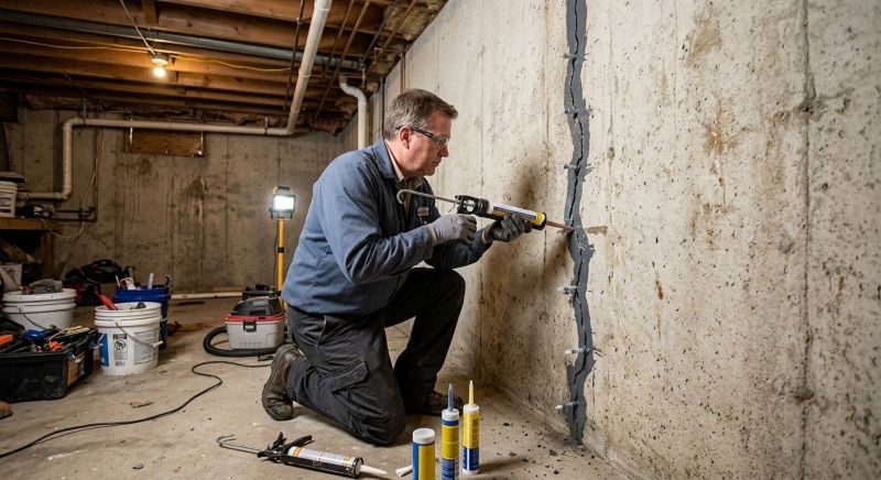 Basement Crack Repair in Davis County, UT