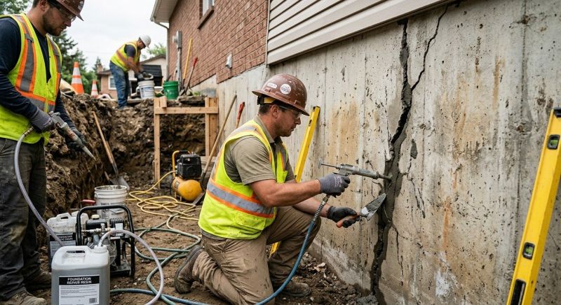 Cracked Foundation Repair in Centerville, UT
