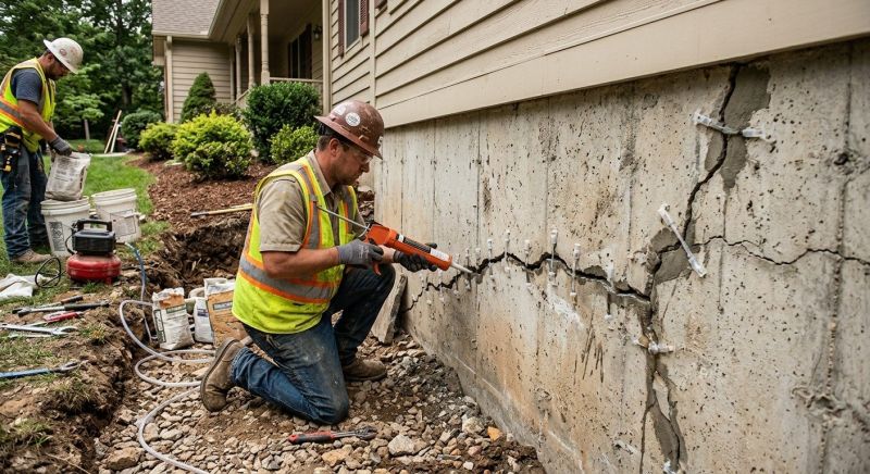Cracked Foundation Repair in Farmington, UT