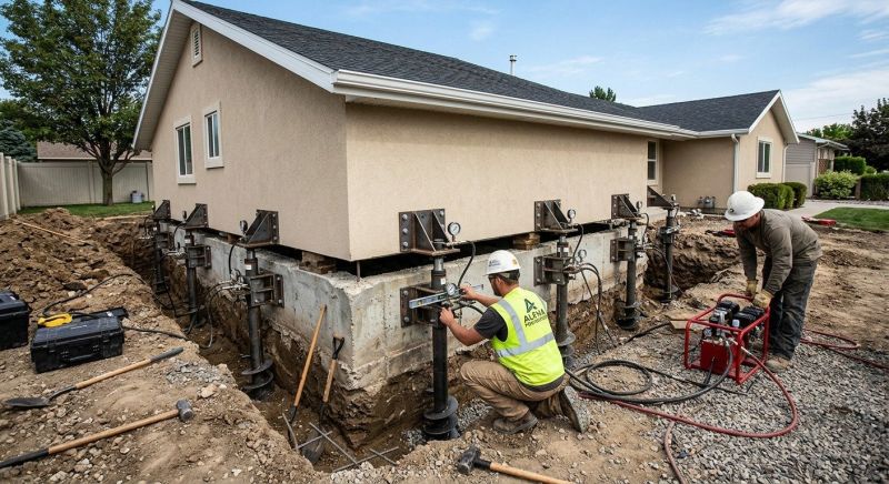 Foundation Pier Leveling in Davis County, UT