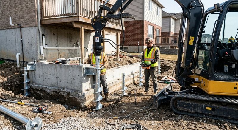 Helical Piers Installation in Davis County, UT