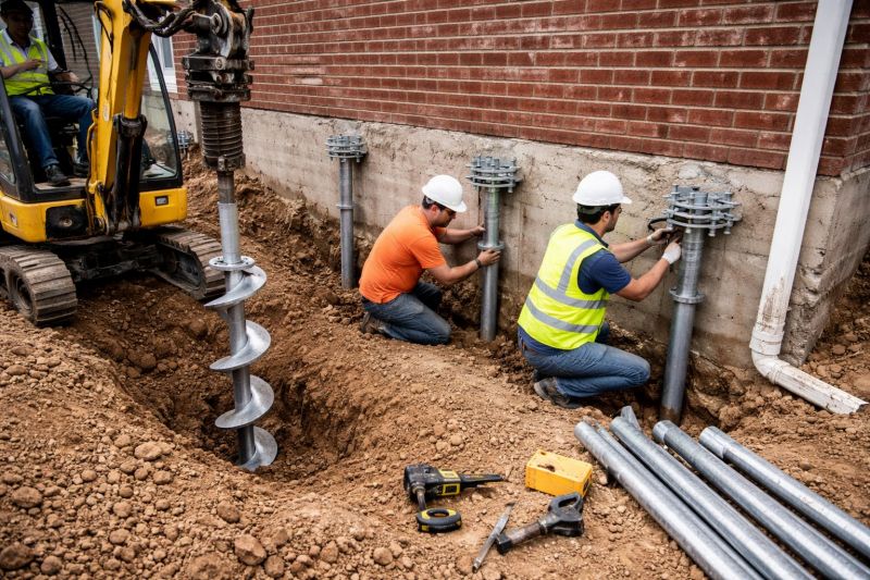 Helical Piers Installation in Davis County, UT