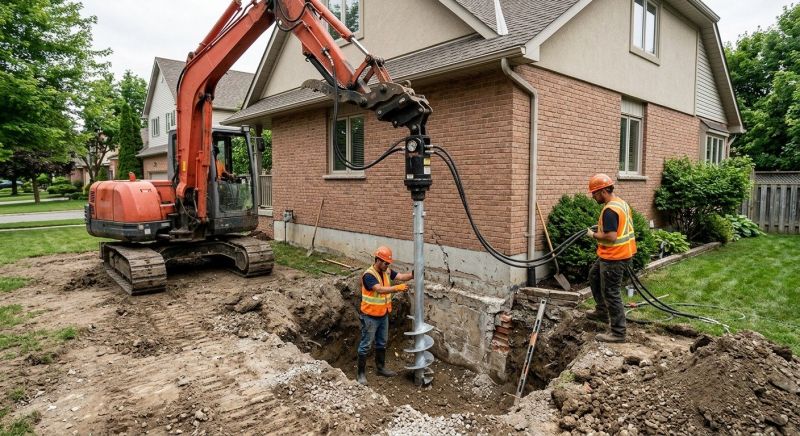 Helical Pile Installation in Davis County, UT