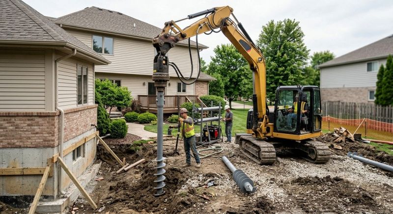 Helical Pile Installation in Davis County, UT