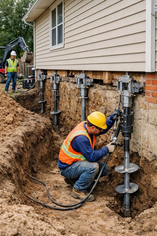 Sinking Foundation Lifting in Davis County, UT