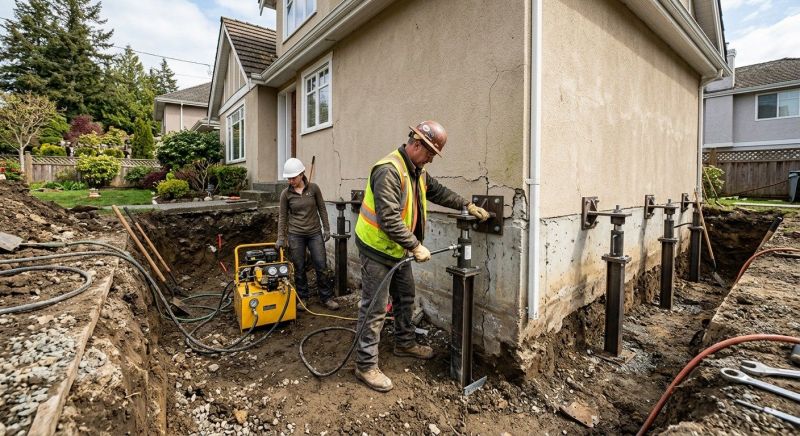 Sinking Foundation Repair in Davis County, UT